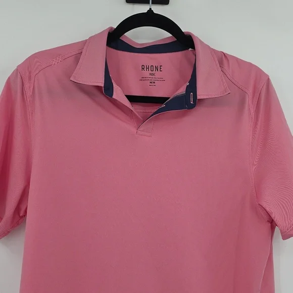 Rhone Men's Pink Polo Shirt Size M - Picture 2 of 8